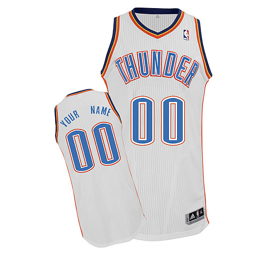 Thunder Personalized Authentic White NBA Jersey