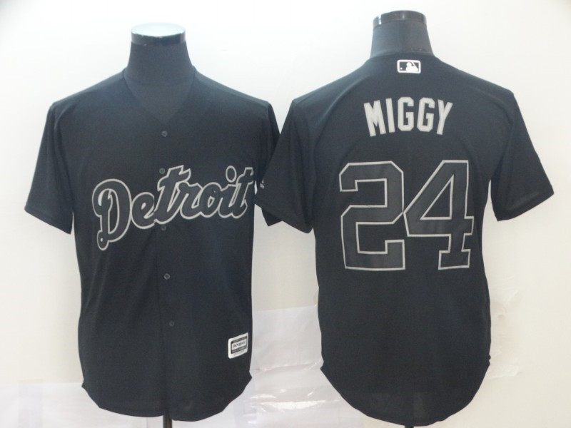 Tigers 24 Miguel Cabrera Miggy Black 2019 Players' Weekend Player Jersey