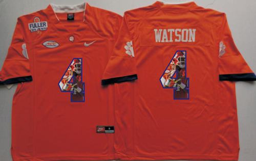 Tigers 4 Deshaun Watson Orange Player Fashion Stitched NCAA Jersey