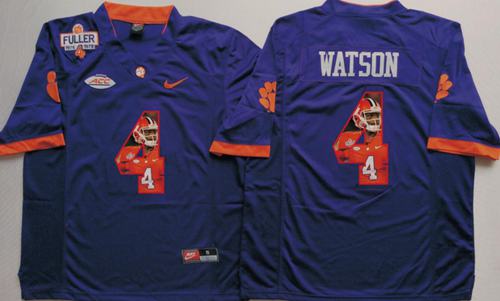 Tigers 4 Deshaun Watson Purple Player Fashion Stitched NCAA Jersey