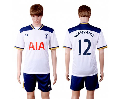 Tottenham Hotspur 12 Wanyama White Home Soccer Club Jersey