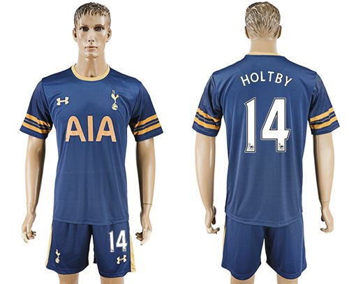 Tottenham Hotspur 14 Holtby Away Soccer Club Jersey