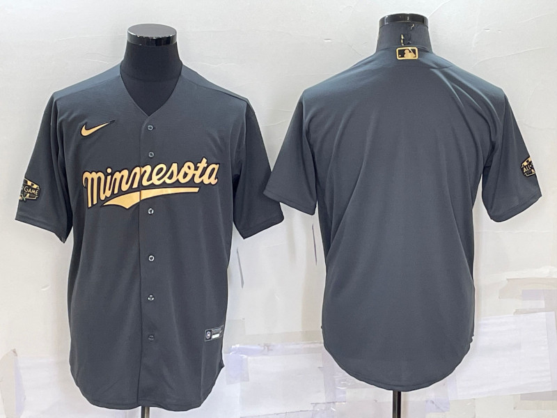 Twins 25 Blank Charcoal Nike 2022 MLB All Star Cool Base Jersey