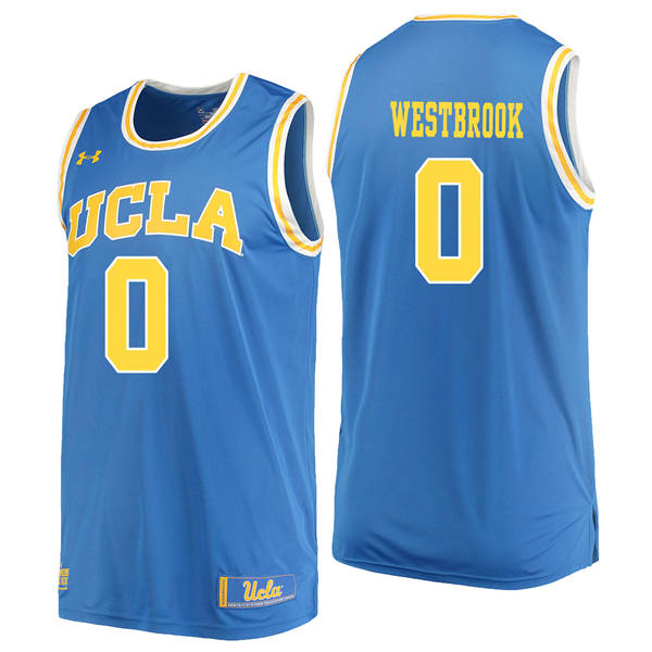 UCLA Bruins 0 Russell Westbrook Blue College Basketball Jersey