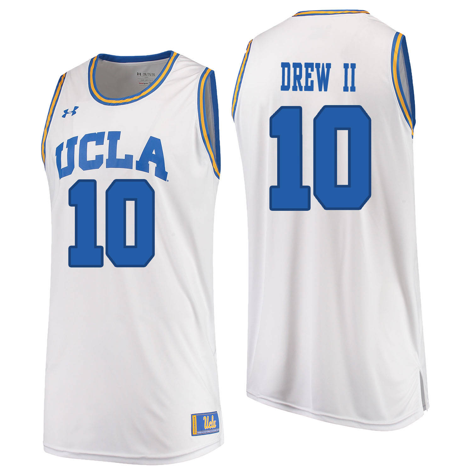 UCLA Bruins 10 Larry Drew II White College Basketball Jersey