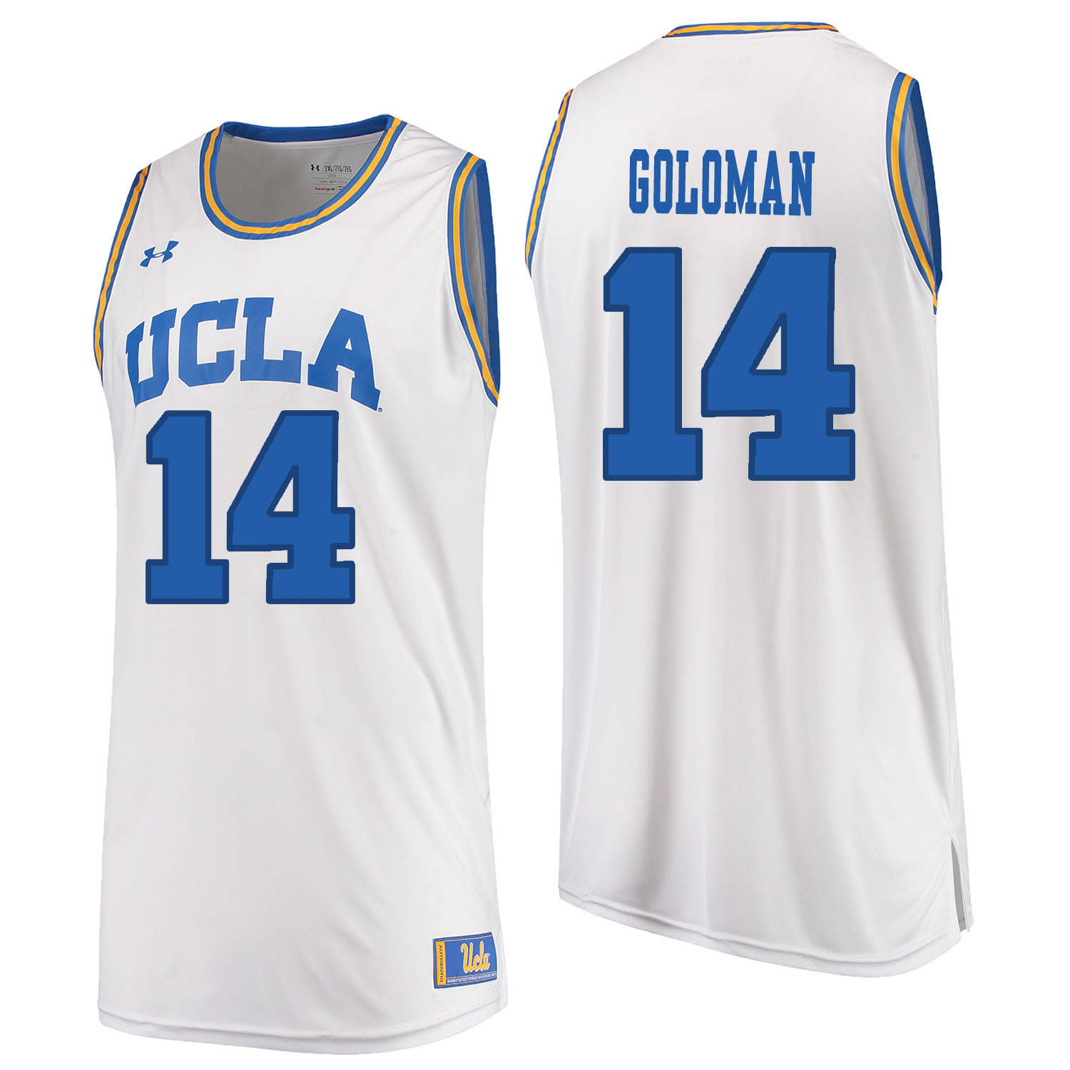 UCLA Bruins 14 Gyorgy Goloman White College Basketball Jersey