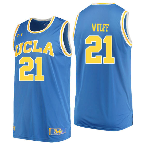 UCLA Bruins 21 Alec Wulff Blue College Basketball Jersey