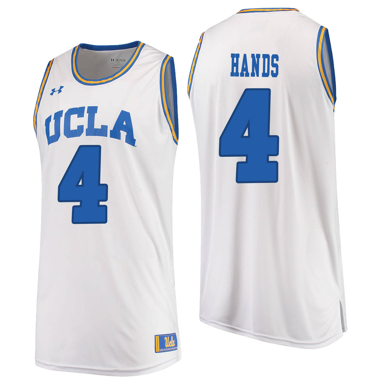 UCLA Bruins 4 Jaylen Hands White College Basketball Jersey