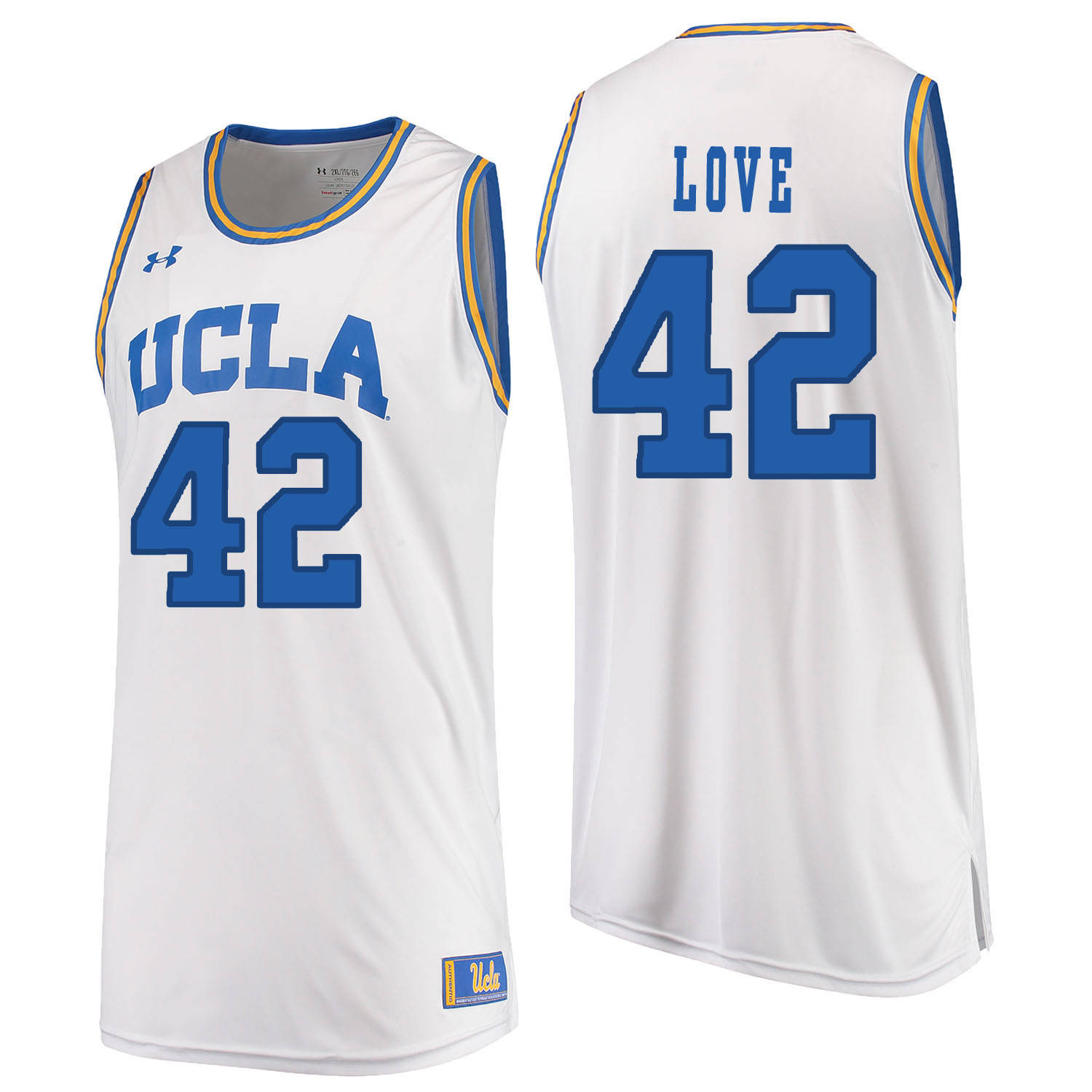 UCLA Bruins 42 Kevin Love White College Basketball Jersey