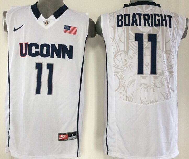 UConn Huskies NCAA College Basketball Jerseys Ryan Boatright 11 White Jersey