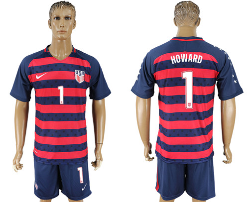 USA 1 HOWARD 2017 CONCACAF Gold Cup Away Soccer Jersey