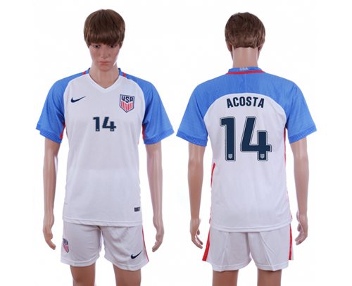 USA 14 Acosta Home Soccer Country Jersey