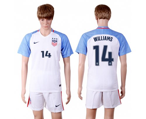 USA 14 Williams Home Three Star Soccer Country Jersey