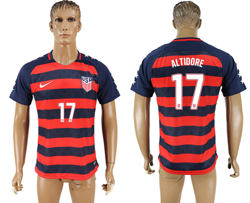 USA 17 ALTIDORE 2017 CONCACAF Gold Cup Away Thailand Soccer Jersey