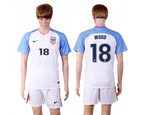 USA 18 Wood Home Three Star Soccer Country Jersey