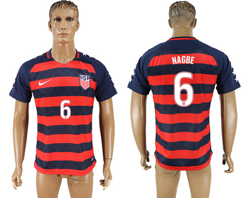 USA 6 NAGBE 2017 CONCACAF Gold Cup Away Thailand Soccer Jersey