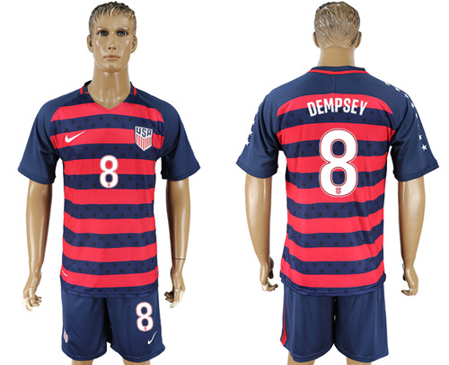 USA 8 DEMPSEY 2017 CONCACAF Gold Cup Away Soccer Jersey