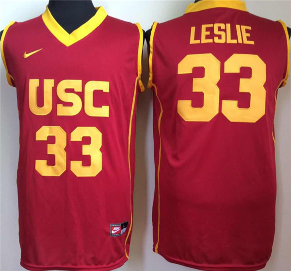 USC Trojans 33 Lisa Leslie Red College Basketball Jersey