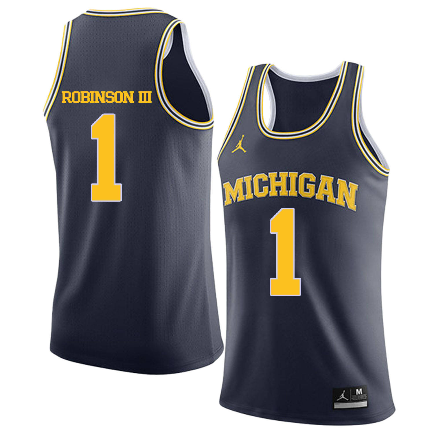 University of Michigan 1 Glenn Robinson III Navy College Basketball Jersey