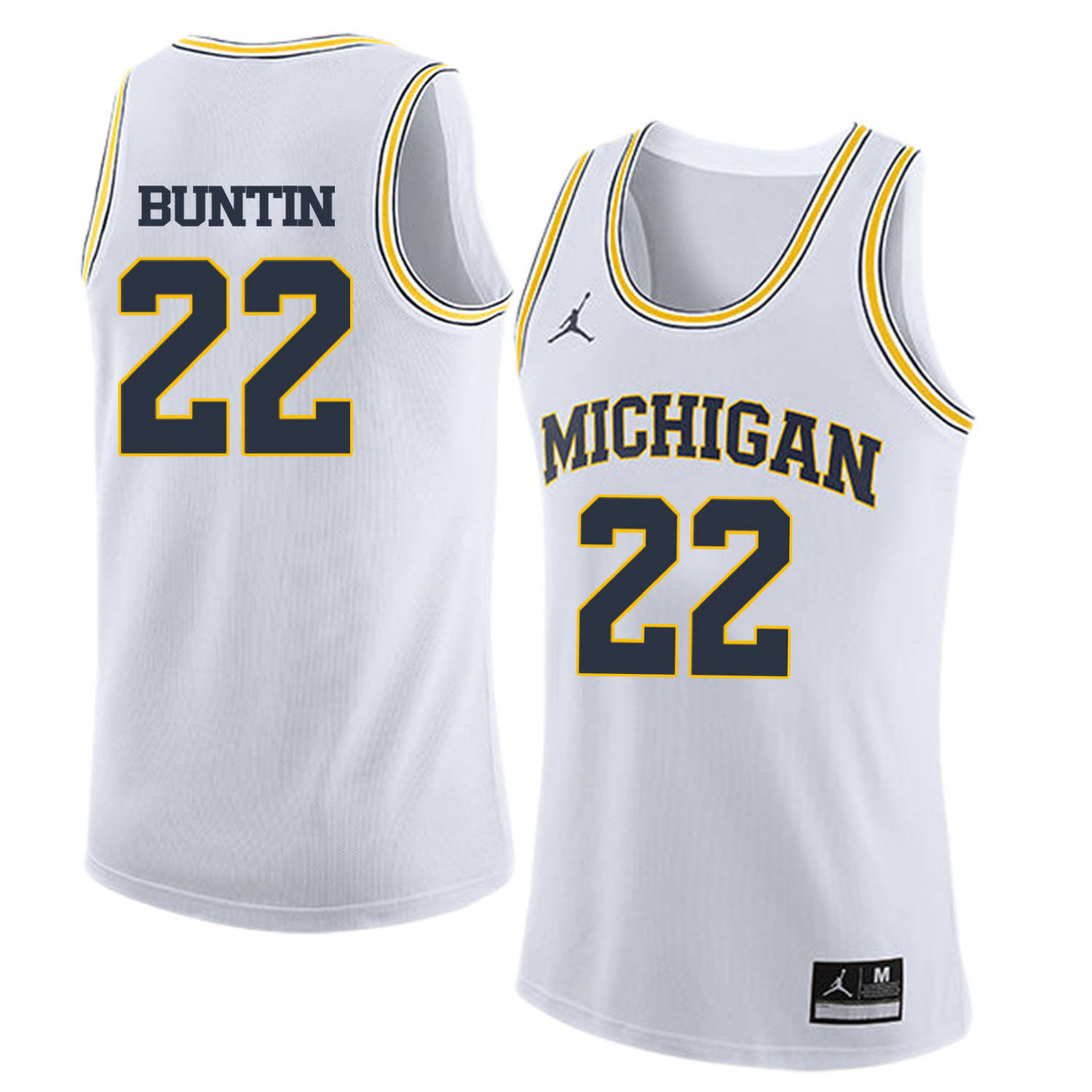University of Michigan 22 Bill Buntin White College Basketball Jersey