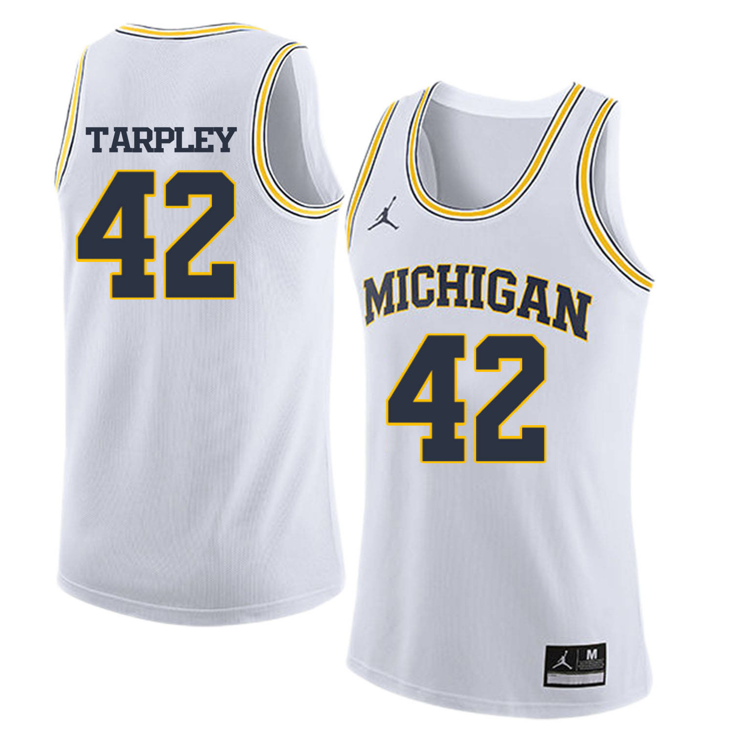 University of Michigan 42 Roy TARPLEY White College Basketball Jersey
