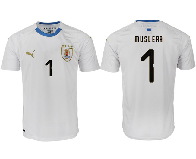 Uruguay 1 MUSLERA Away 2018 FIFA World Cup Thailand Soccer Jersey