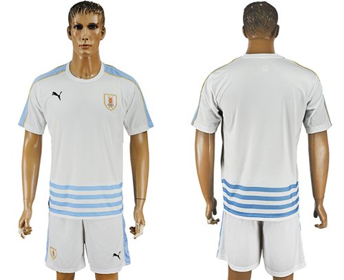 Uruguay Blank Away Soccer Country Jersey