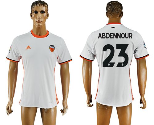 Valencia 23 Abdennour Home Soccer Club Jersey