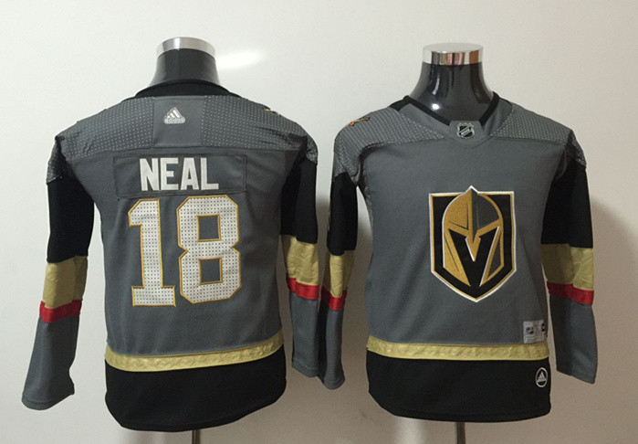 Vegas Golden Knights 18 James Neal Gray Youth  Jersey