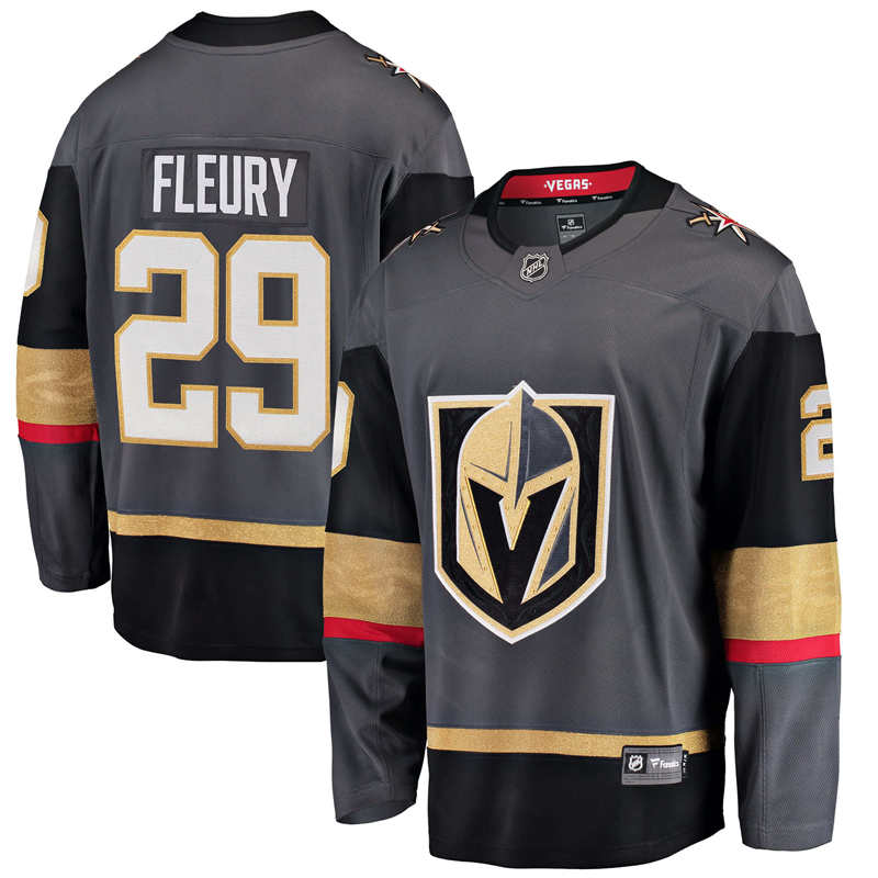 Vegas Golden Knights 29 Marc Andre Fleury Black Fanatics Branded Breakaway Player Jersey