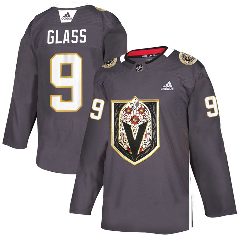 Vegas Golden Knights 9 Cody Glass Gray Dia De Los Muertos Adidas Jersey