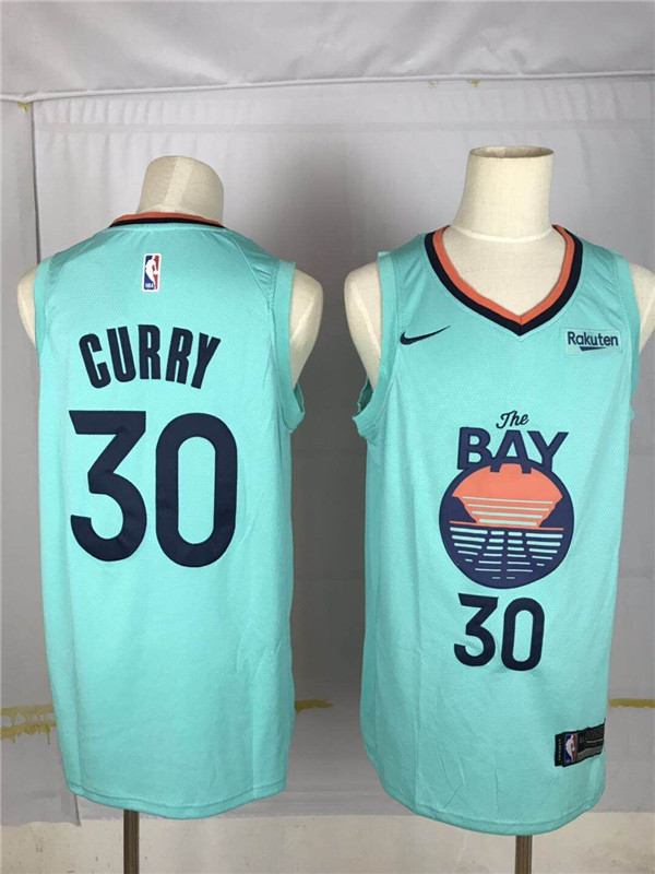 Warriors 30 Stephen Curry Blue Nike Swingman Jerseys