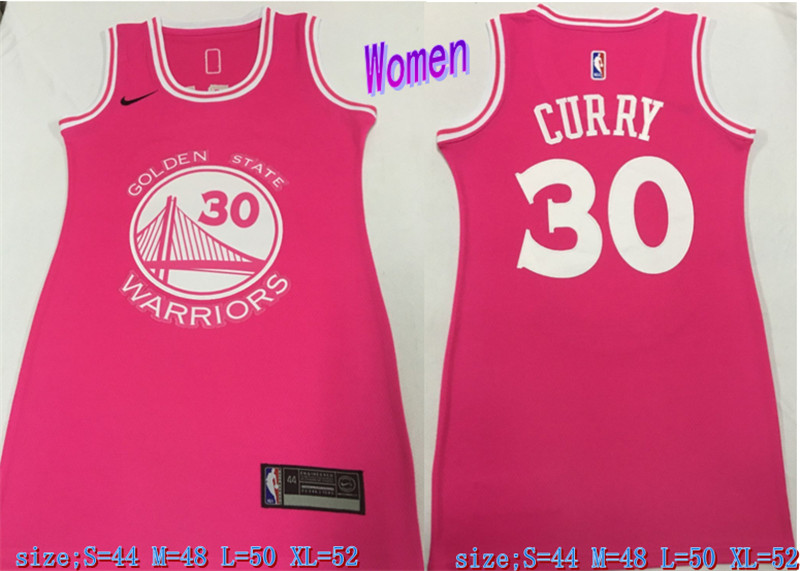 Warriors 30 Stephen Curry Pink Women Nike Swingman Jersey
