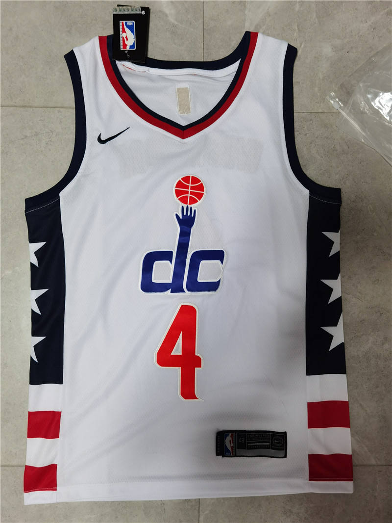 Washington Wizards 4 Russell Westbrook White 2020 21 City Edition Jersey
