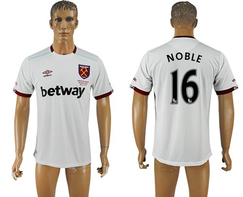 West Ham United 16 Noble Away Soccer Club Jersey