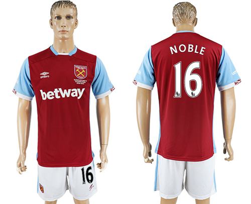 West Ham United 16 Noble Home Soccer Club Jersey