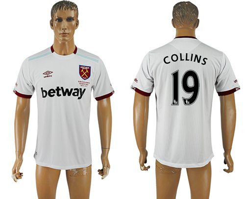 West Ham United 19 Collins Away Soccer Club Jersey