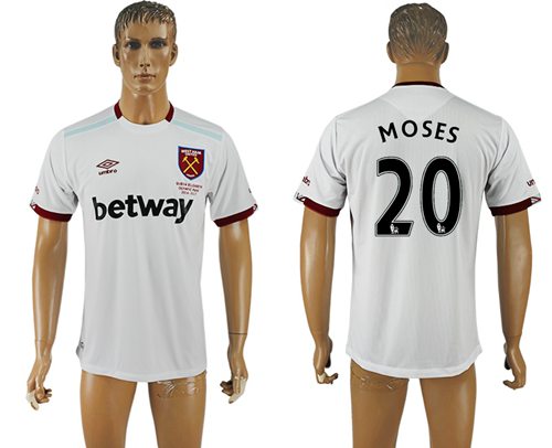 West Ham United 20 Moses Away Soccer Club Jersey