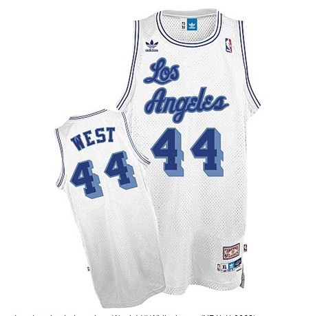 West Los Angeles Lakers 44 White Throwback Jerseys