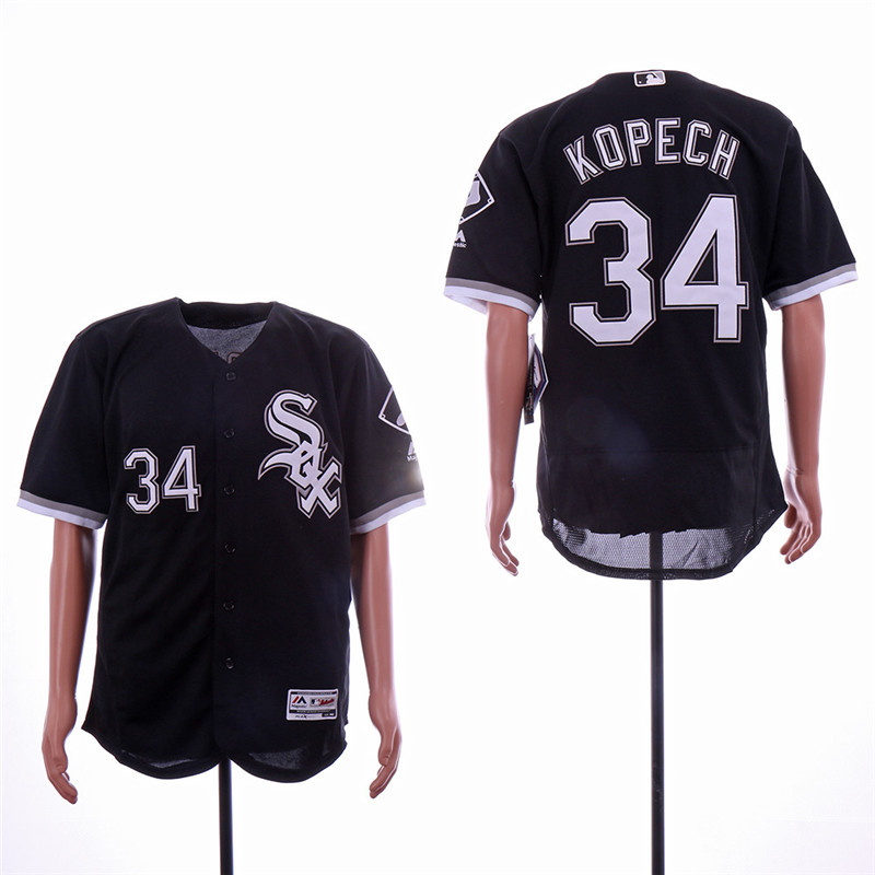 White Sox 34 Michael Kopech Black Flexbase Jersey