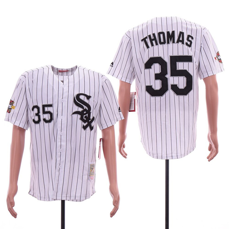 White Sox 35 Frank Thomas White 2005 World Series Cooperstown Collection Jersey