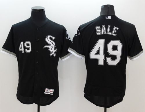 White Sox 49 Chris Sale Black Flexbase Authentic Collection Stitched MLB Jersey