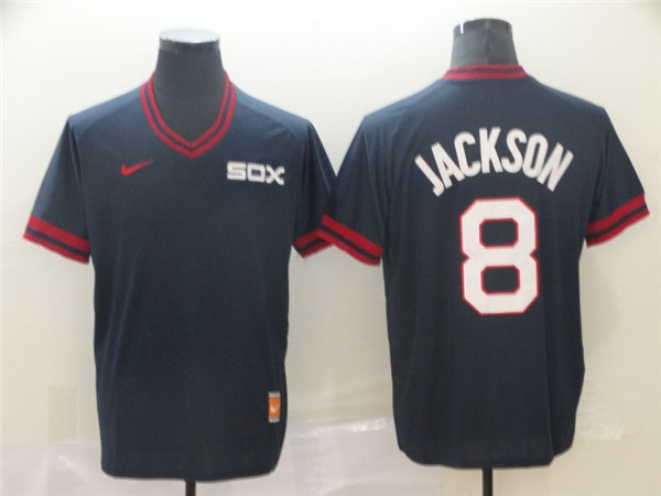 White Sox 8 Bo Jackson Navy Throwback Jersey