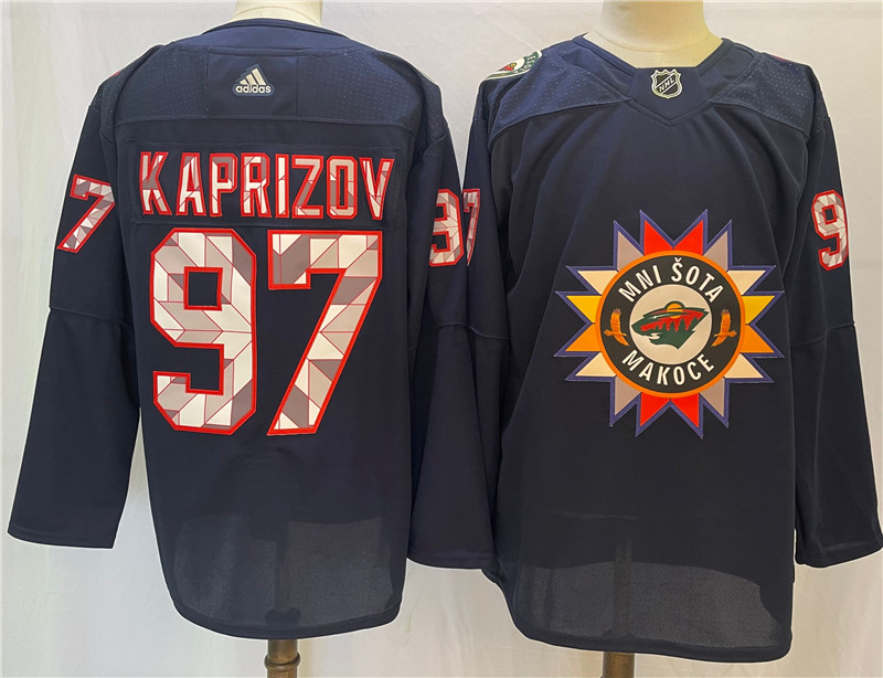Wild 97 Kirill Kaprizov Navy 2022 Adidas Jersey