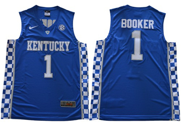 Wildcats #1 Devin Booker Royal Blue Basketball Elite Stitched NCAA Jersey