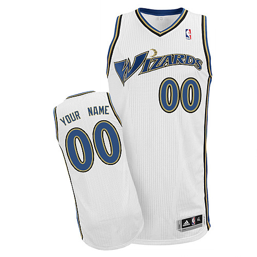 Wizards Personalized Authentic White NBA Jersey