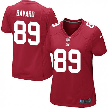 WoMen  New York Giants 89 Mark Bavaro Red Alternate Stitched NFL Jersey