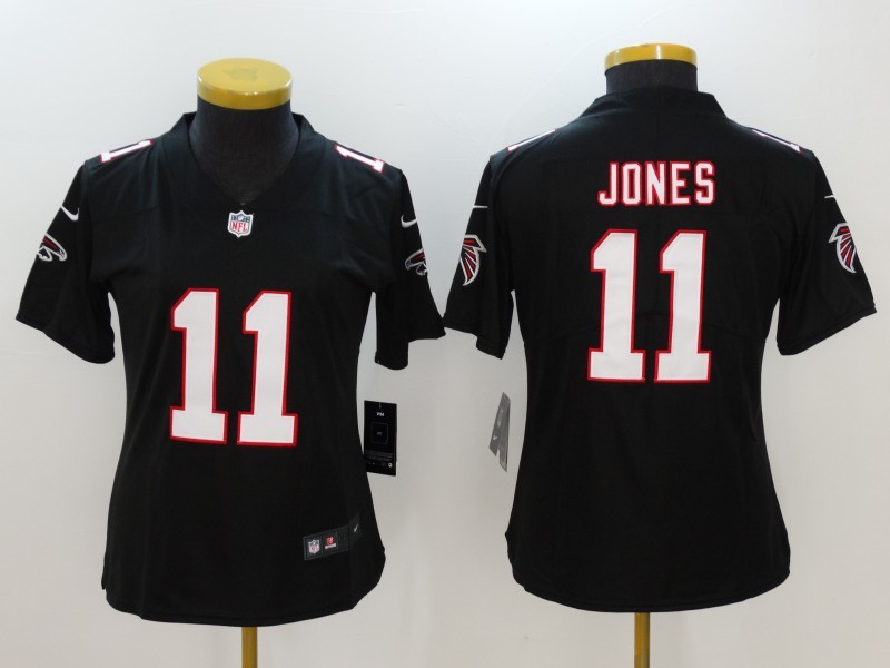 Women's  Atlanta  Falcons 11 Julio Jones Black 2017 Vapor Untouchable Limited Stitched Jersey