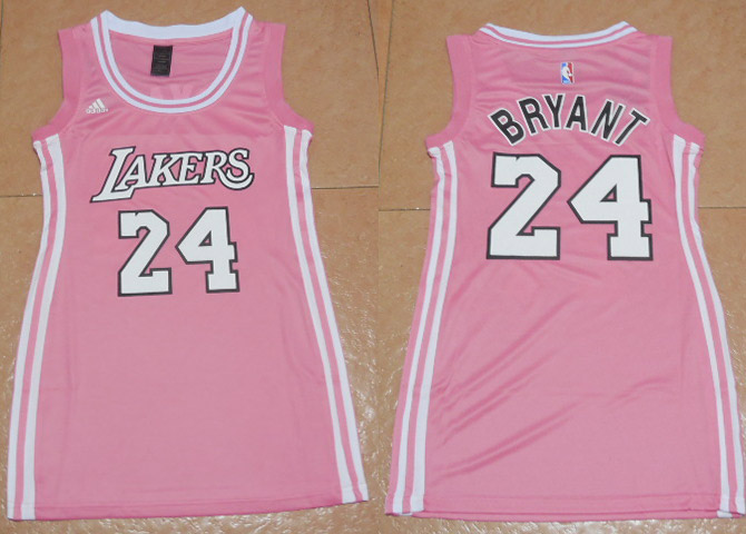 Cheap Women NBA Los Angeles Lakers 24 Kobe Bryant Pink Dress ...