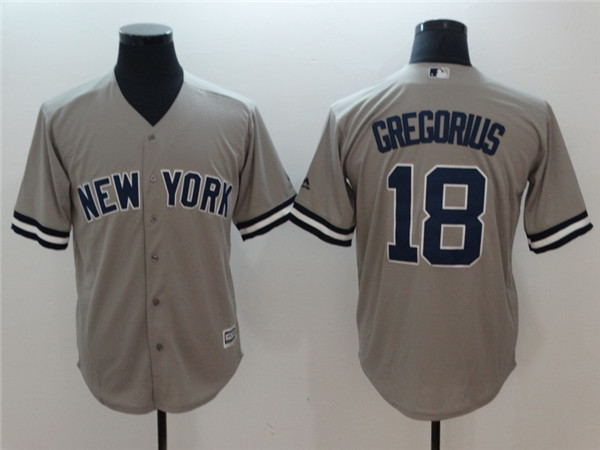 Yankees 18 Didi Gregorius Gray Cool Base Jersey